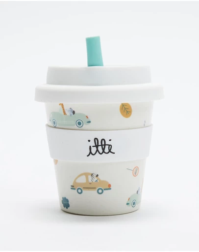 itti bitti - Bamboo Reusable Baby Cino Cup With 2 Straws - Babies-Kids