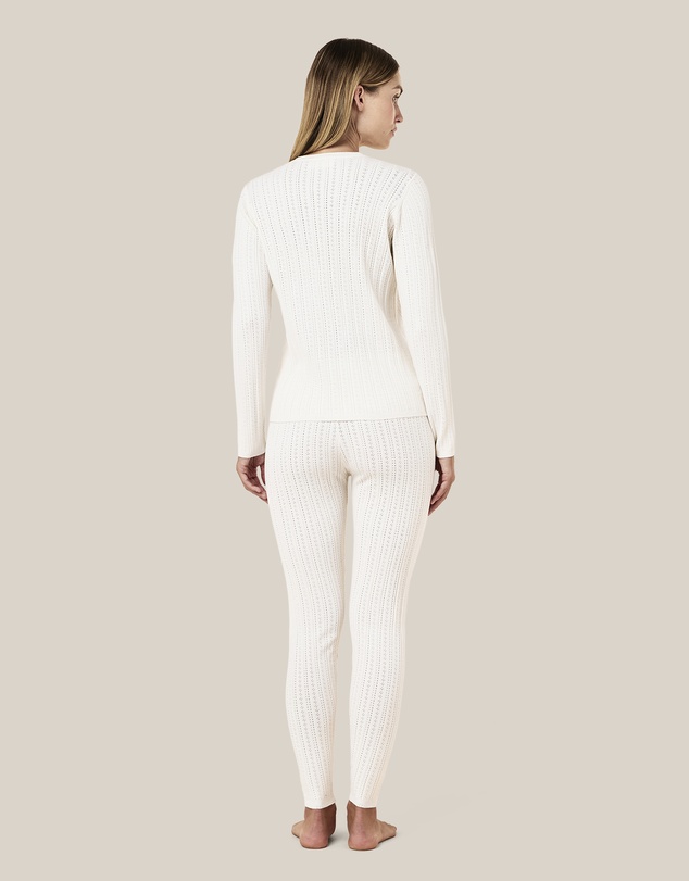 Papinelle - Olivia Pointelle Long Sleeve Henley Top