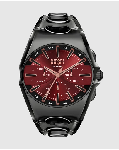 Diesel - D-Curve Gun-Metal Chronograph Watch