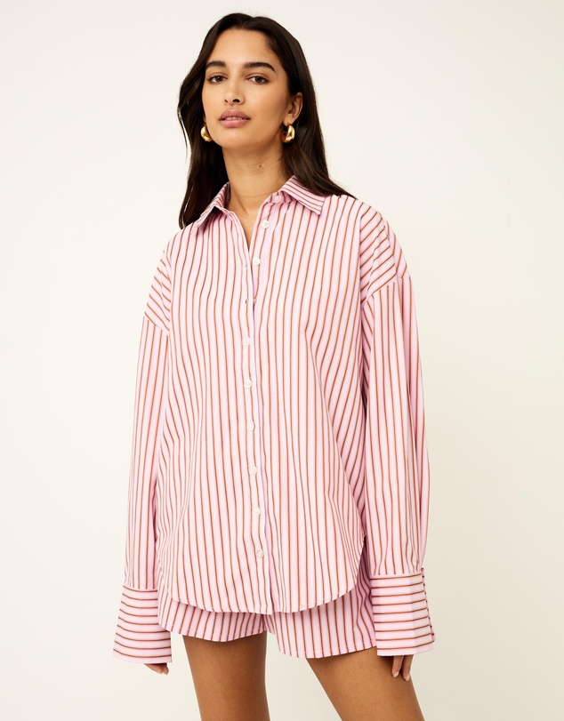 Dazie - Nina Stripe Long Sleeve Shirt
