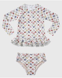 Aqua Blu Kids - Petit Four Long Sleeve Rash Vest Set - Kids