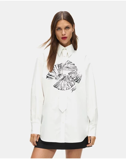 Karl Lagerfeld - Poplin Tie Shirt