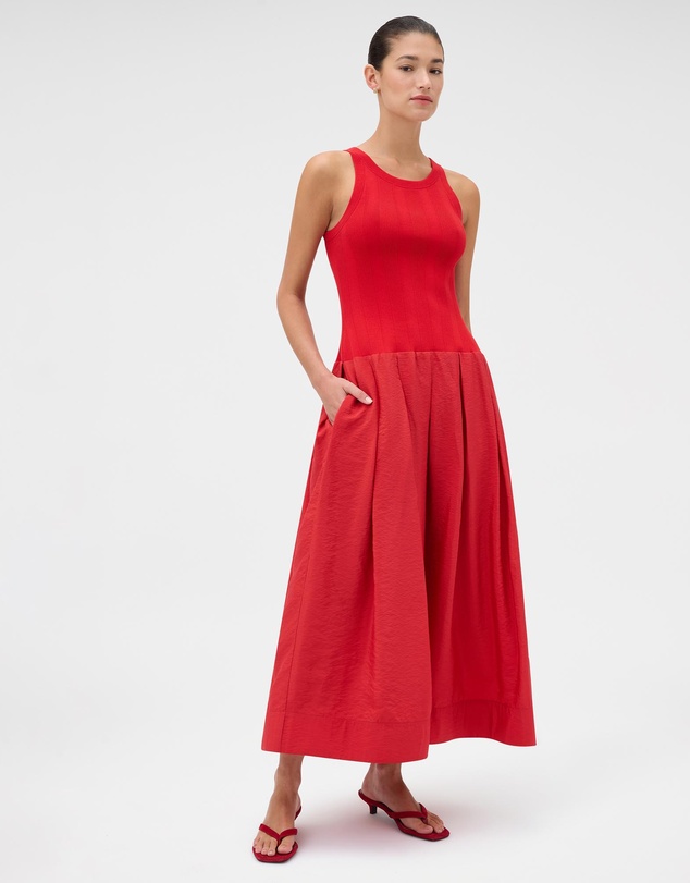 Oroton - Knit Bodice Midi Dress