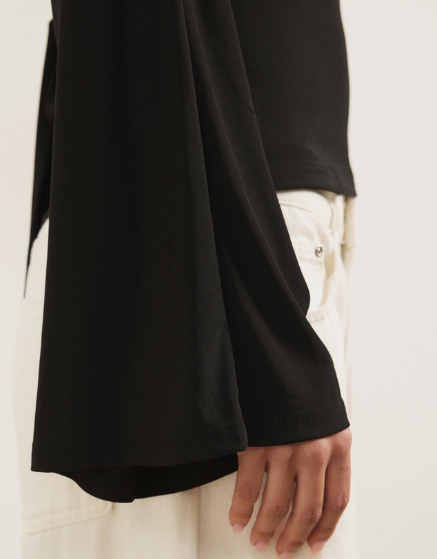 Atmos&Here - Amara Jersey Tie Back Boat Neck Top