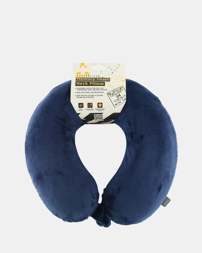 Milleni - Milleni Travel Memory Foam Neck Pillow in Navy