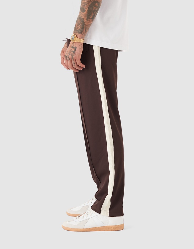 Zanerobe - Stitched Football Trackpant Dk Choc