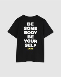 DKNY - Be Somebody Short Sleeve T-Shirt - Kids-Teens