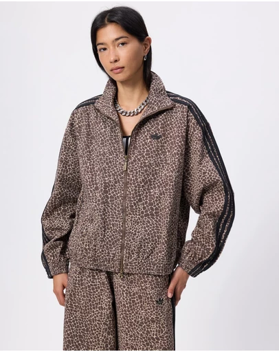 adidas Originals - Firebird Oversized Allover Print Denim Jacket