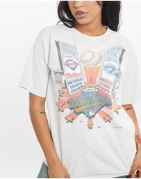 Vintage by The Real Deal - Pre Loved - Vintage 1993 Phillies vs Blue Jays World Series Tee