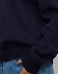 Dazie - Zara V-Neck Cotton Knit Jumper