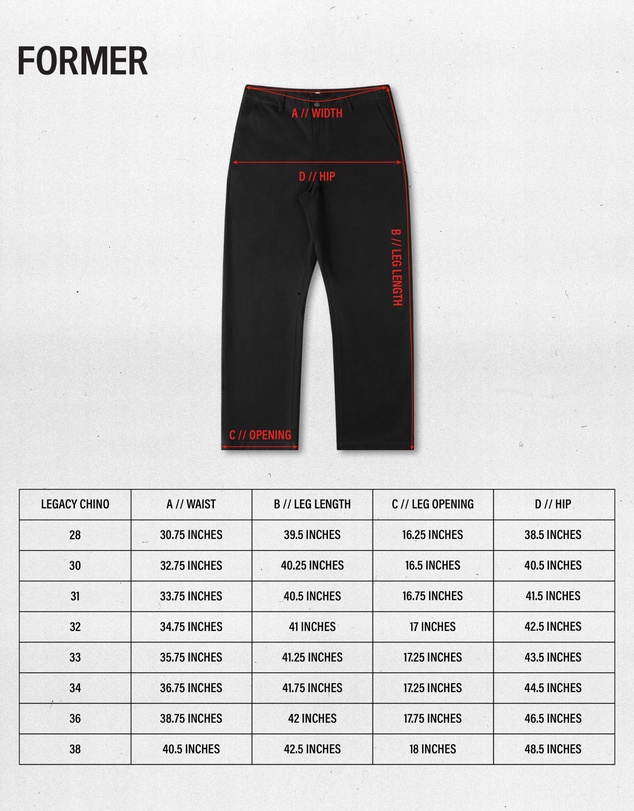 Former - LEGACY CHINO PANT // BLACK