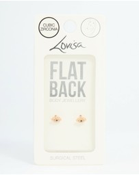 Lovisa - Gold Plated Surgical Steel Evil Eye Flat Back Studs Pair