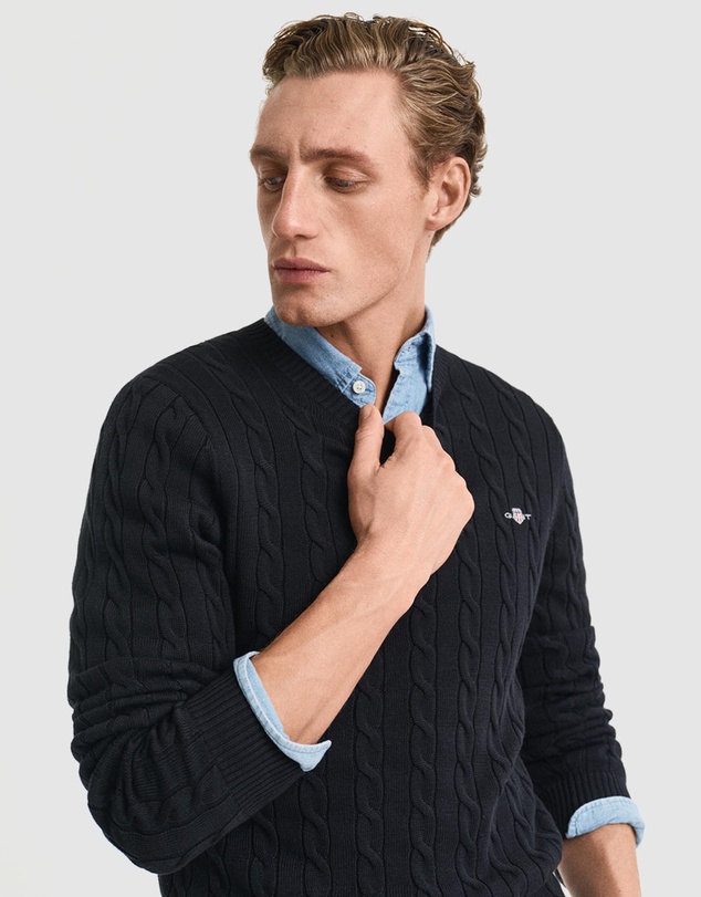 Gant - Cotton Cable Crew Neck Knit