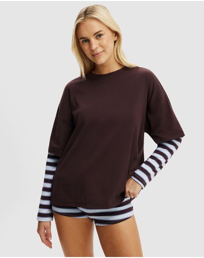 Chocolate Plum & Leo Stripe
