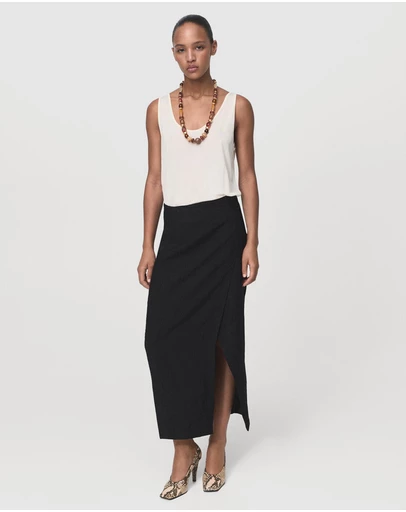 M.N.G - Wrinkled Effect Wrap Skirt