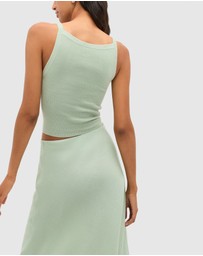 Seed Heritage - Cotton Blend Rib Knit Top