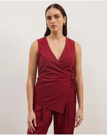 Atmos&Here - Ellie Wrap Waist Vest Top