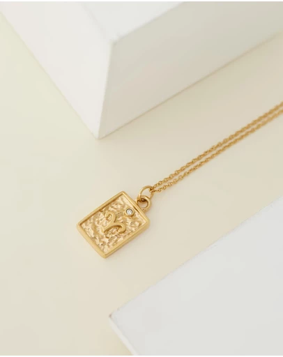 Carly Paiker - Aries Star Sign Zodiac Tag Necklace