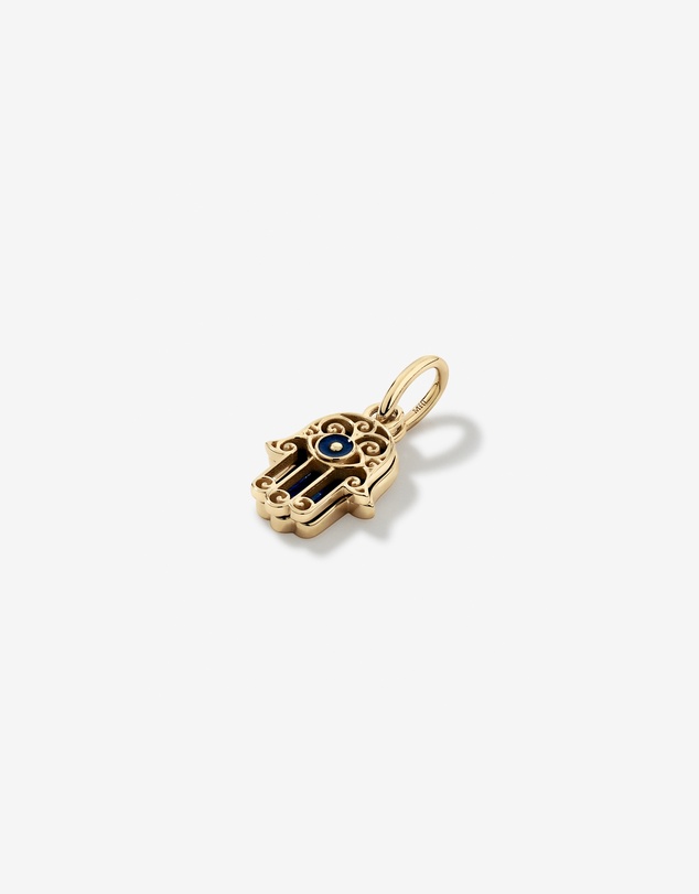Michael Hill - Hamsa Pendant with Blue Enamel Evil Eye in 10kt Yellow Gold