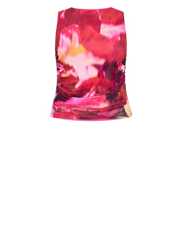 City Chic - Lidia Ruched Print Top