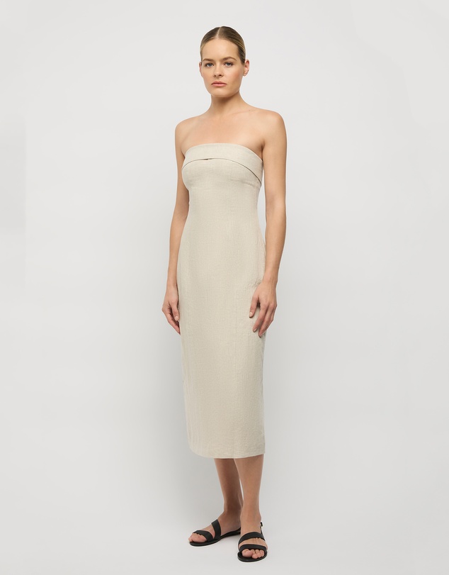 FRIEND of AUDREY - Jill Linen Midi Dress