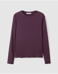 M.N.G - Round-Neck Long-Sleeved T-Shirt