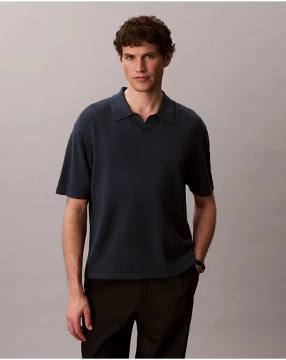Calvin Klein - Linen Blend Polo Sweater