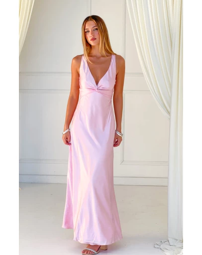 Beginning Boutique - Oden Light Pink Formal Maxi Dress
