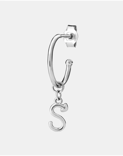 Karen Walker - S Initial Love Letter Hoop