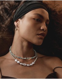 Amber Sceats - Bordeaux Necklace in Light Green