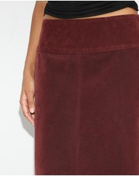 Dazie - Bailey Faux Suede Midi Skirt