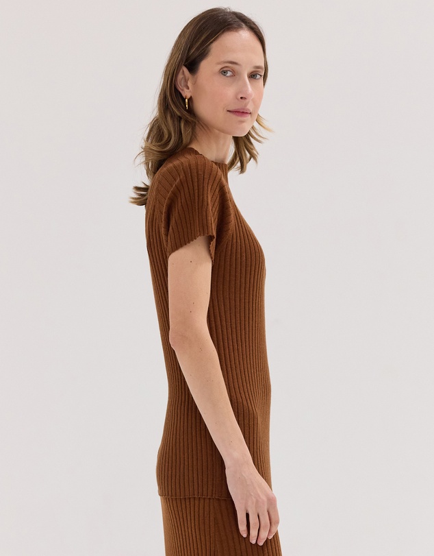 Cloth & Co. - The Rib Knit Tee Castagne