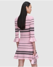 Self Portrait - Stripe Knit Mini Dress