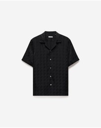 Calibre - Monogram Silk Short Sleeved Shirt Black