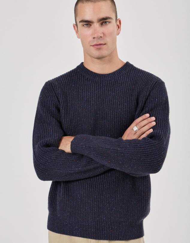 Rolla's - Fishermans Tweed Crew - Navy