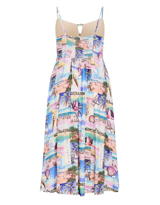 City Chic - Billie Placement Print Maxi Dress