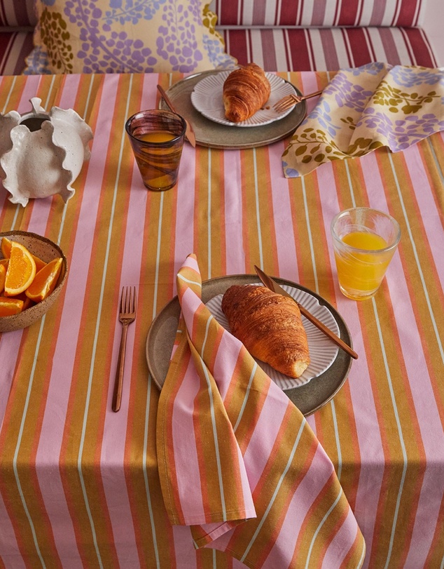 Mosey Me - Sunrise Stripe Square Tablecloth