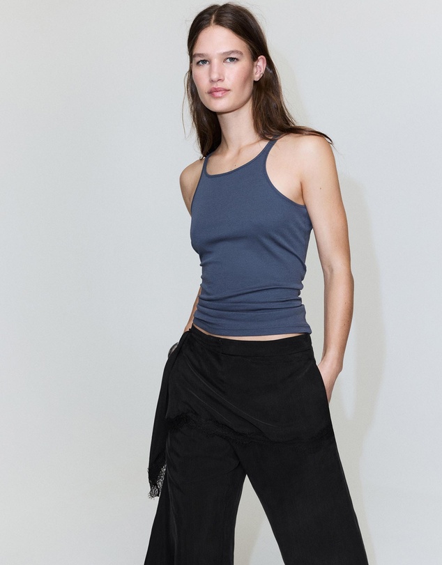 M.N.G - High-Waisted Lyocell Trousers