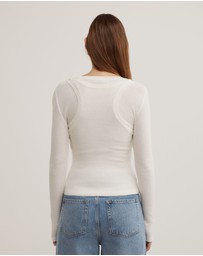 Witchery - Long Sleeve Overlay Top
