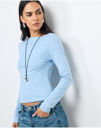 AERE - Tess Boat Neck T-Shirt