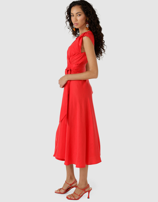 SACHA DRAKE - Xenia Wrap Dress In Fire