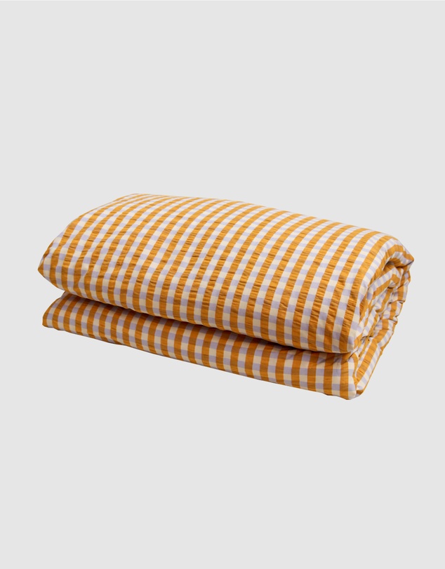 Mosey Me - Mango Seersucker Quilt Cover