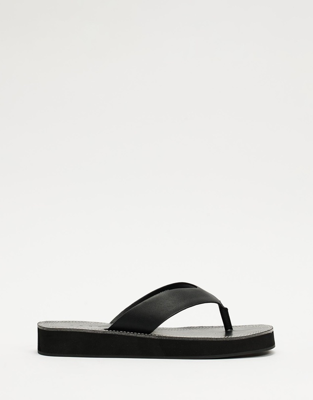 AERE - Leather Platform Thongs