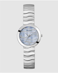 GUESS - Guess Ladies Silver Tone 30mm Analogue Watch