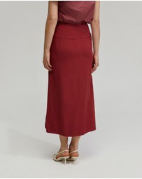 Oxford - Rose Linen Blend Skirt