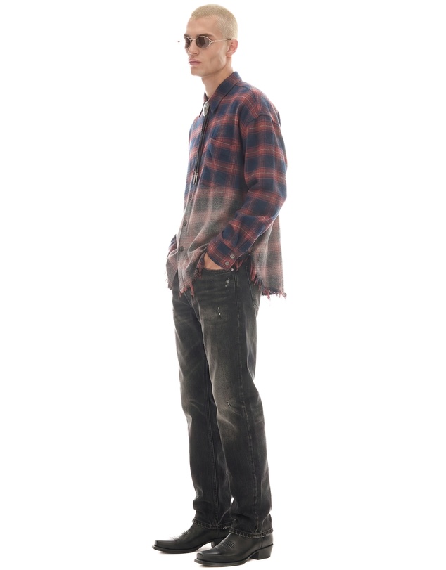 THE TALES - Cutaway Bleached Flannel Shirt