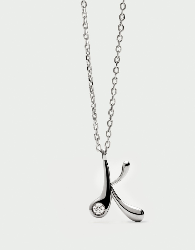PDPAOLA - Initial 2026 K Silver Pendant Necklace