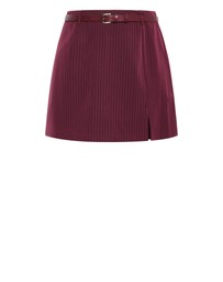 City Chic - Plus size Cora Blue Stripe Skort - berry