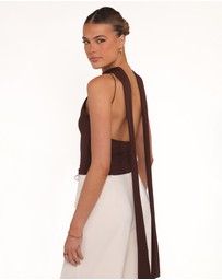Petal & Pup - Aries Knit Halter Top - Brown