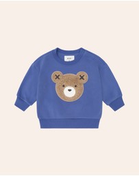Huxbaby - Furry Huxbear Cobalt Sweatshirt - Babies-Kids